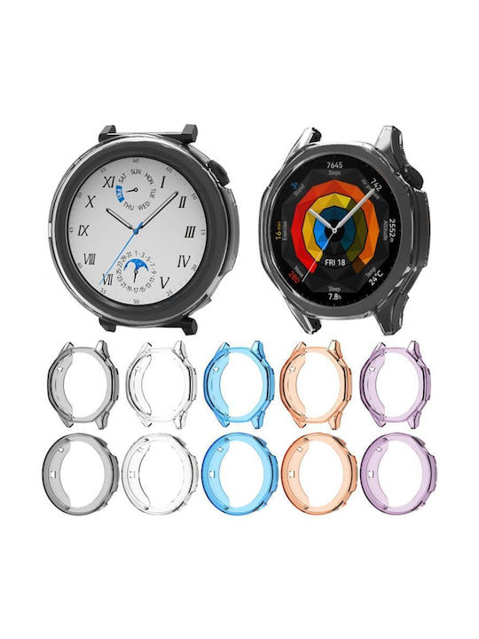 Huawei Watch GT 6 41mm Полупокривен Кух TPU Протективен Калъф Прозрачен Черен