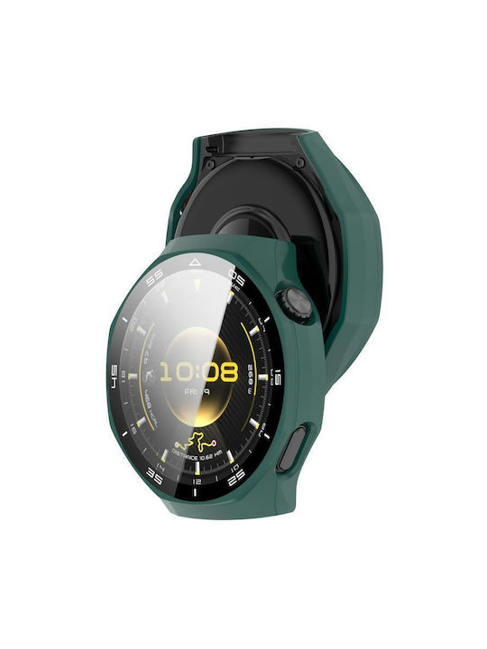 Tempered Glass Film Integrated Plastic Case in Green color for Huawei Watch GT 6 Pro