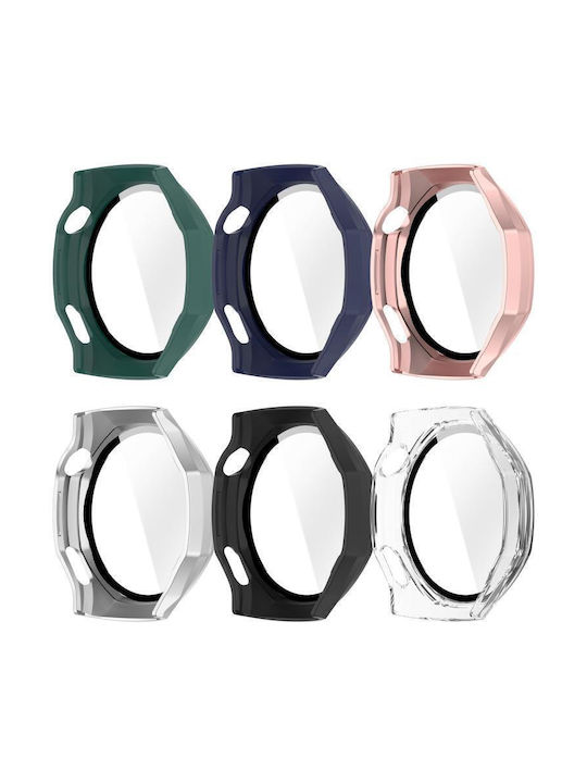 Tempered Glass Film Integrated Plastic Case in Rose Gold color for Huawei Watch GT 6 Pro