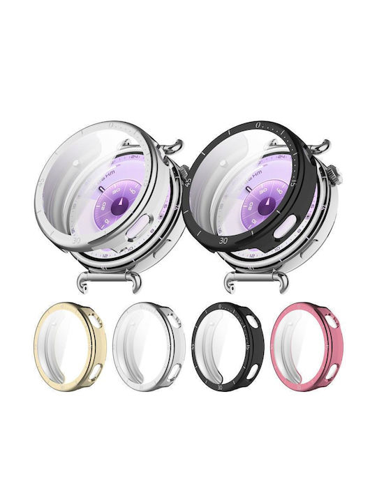 Huawei Watch GT 6 41 Millimeter Scale Style Full Coverage Electroplated Soft TPU Pink Watch Protective Cover