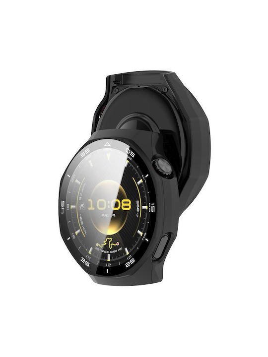 Tempered Glass Film Integrated Пластмасов Калъф в Черен цвят за Huawei Watch GT 6 Pro