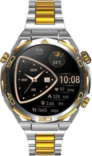 BlackView W90 Pro Aluminium Smartwatch mit Pulsmesser (Silber)