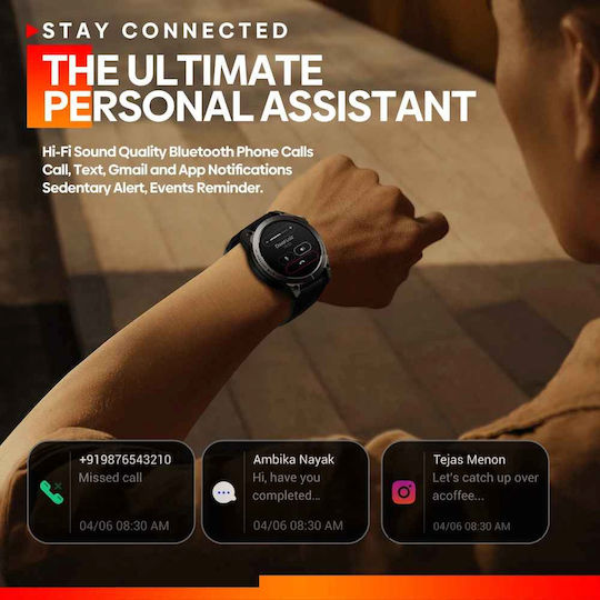 Zeblaze Stratos 3 46mm Smartwatch with Heart Rate Monitor (Orange)