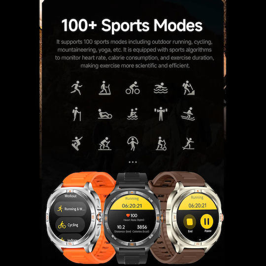 Microwear G400 Smartwatch με Παλμογράφο (Πορτοκαλί)
