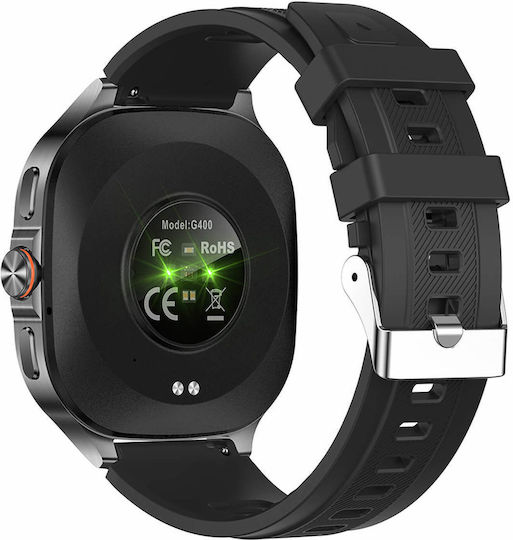 Microwear G400 Smartwatch με Παλμογράφο (Πορτοκαλί)