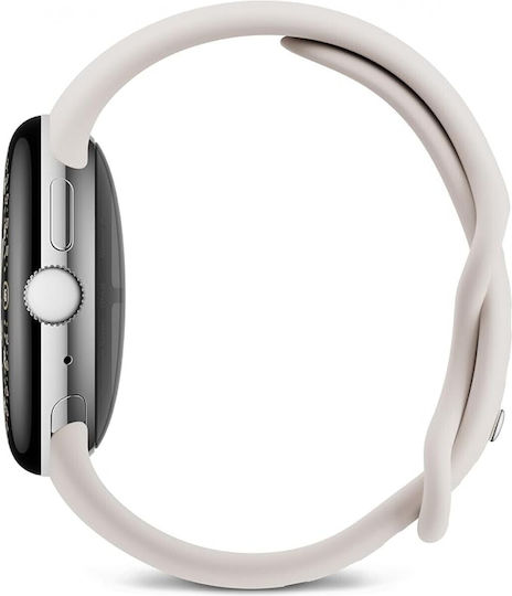 Google Pixel Watch 4 Aluminiu 41mm (Polished Silver Aluminium Case/Porcelain Active Band)