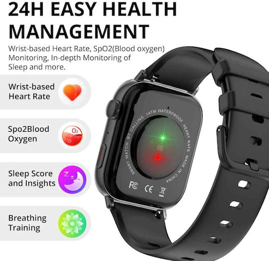 Colmi C8 Max Smartwatch με Παλμογράφο (Ασημί)