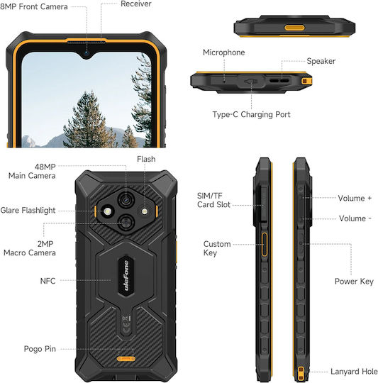 Ulefone RugKing 3 Pro Dual SIM (8/128GB) Ανθεκτικό Smartphone Μαύρο