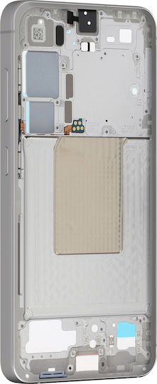 Cadru Mijlociu Samsung Galaxy S24 S921 Gri Marmură Gh82-33418b Pachet de Serviciu