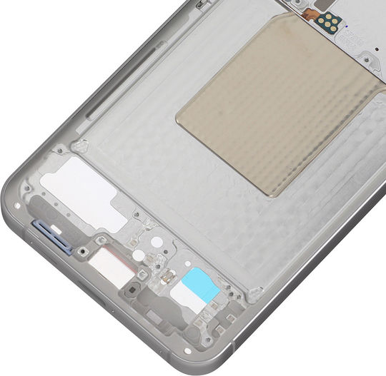 Cadru Mijlociu Samsung Galaxy S24 S921 Gri Marmură Gh82-33418b Pachet de Serviciu
