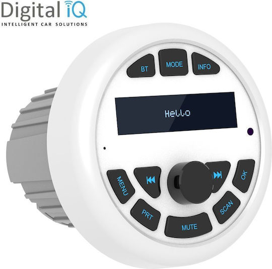Digital IQ Ηχοσύστημα Σκάφους Αδιάβροχο με Bluetooth / AUX Λευκό