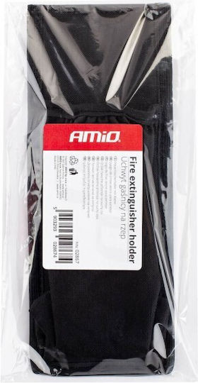 Amio Fire Extinguisher Holder Black Waterproof Fabric Velcro Straps 10.5x27.5cm Amio 1 Piece 02867/am