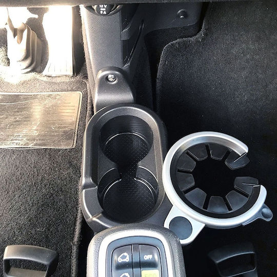 Car Cup Holder 2 Positions for Console for Smart Fortwo 451 2007-2018 in Black Color