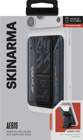 Skinarma MagSafe Card Case Kado Aegis in Nave Blue color