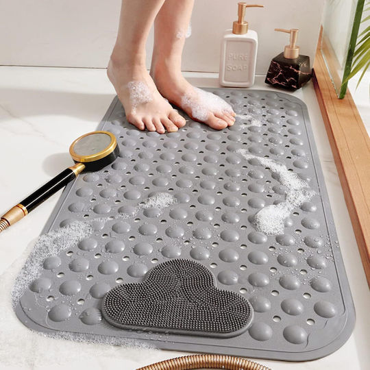 Non-slip Rutschfeste Duschmatte Fuß Füße mit Saugnäpfen Gray 40x70εκ. Non-slip Rutschfeste Duschmatte Fuß Füße mit Saugnäpfen Gray 40x70εκ.