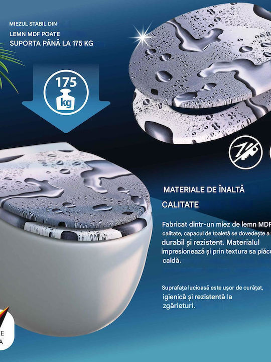 Casaria Καπάκι Λεκάνης Ξύλινο Γκρι Casaria Καπάκι Λεκάνης Ξύλινο Γκρι