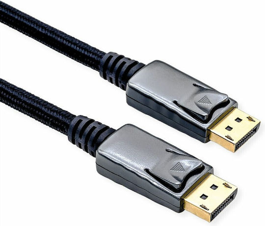 Cable Roline 11.04.5867 From Displayport M To Displayport M 2m Black 8k@60hz
