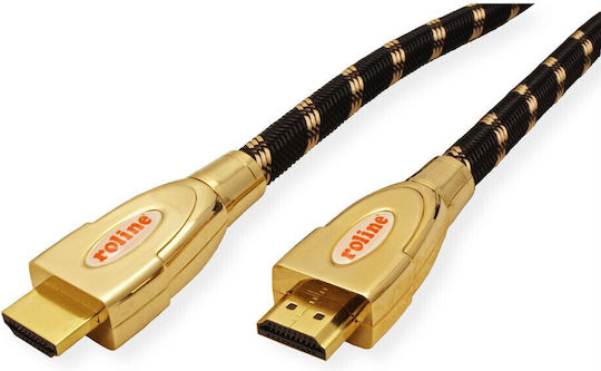 Roline Braided HDMI Cable Male HDMI Male 1m