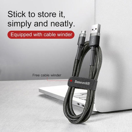Geflochten USB 2.0 auf Micro-USB-Kabel Gray 1m (SAS6067H) 1Stück