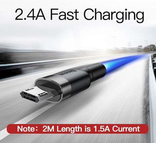 Geflochten USB 2.0 auf Micro-USB-Kabel Gray 1m (SAS6067H) 1Stück