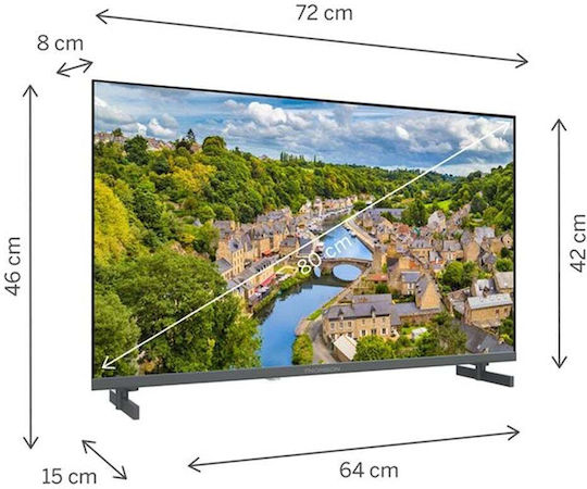 Thomson Smart Fernseher 32" Full HD QLED 32FQG3S15C HDR (2024)