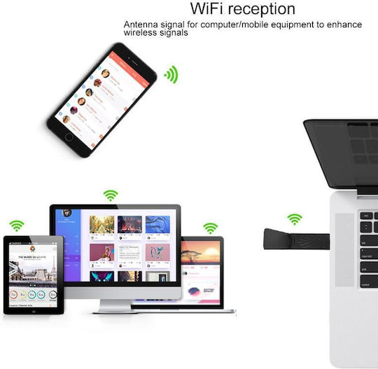 Edup Ep-ac1675 Αντάπτορας Δικτύου USB με Ασύρματη Σύνδεση Wi-Fi 1900Mbps