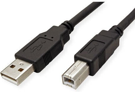 USB Кабел Roline Roline Зелен USB 2.0 Кабел Тип A-B Черен 0,8 м