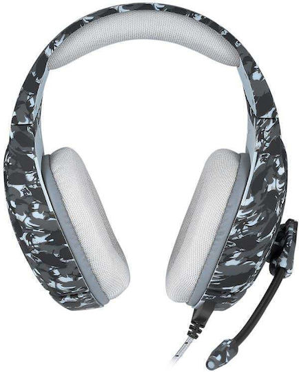 Onikuma K1-B Over Ear Gaming Headset με σύνδεση 3.5mm Γκρι