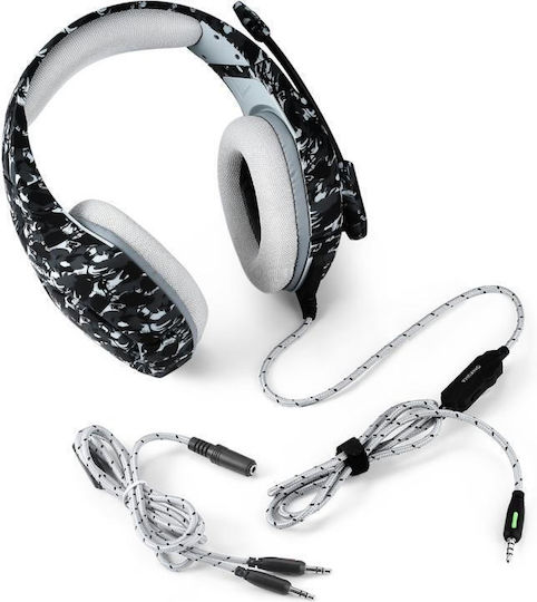 Onikuma K1-B Over Ear Gaming Headset με σύνδεση 3.5mm Γκρι