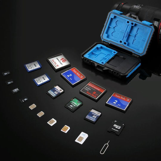 Card Reader micro USB / USB 3.0 για SD/microSD Μπλε