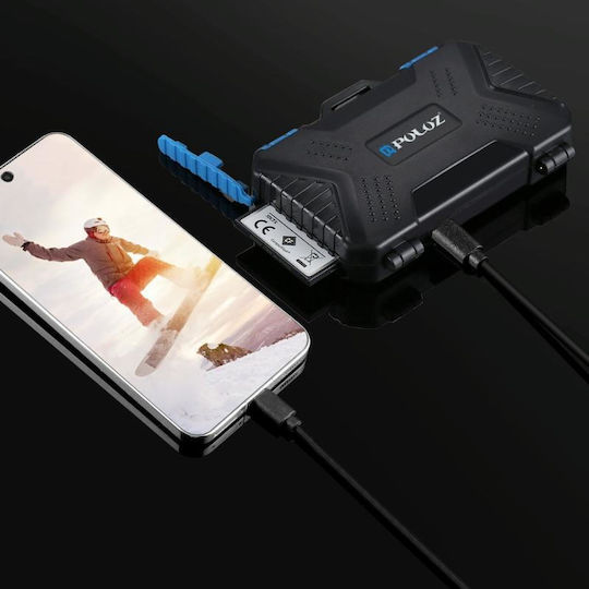 Card Reader micro USB / USB 3.0 για SD/microSD Μπλε