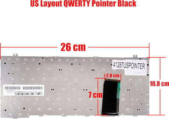 Laptop Keyboard Toshiba Portege M100 M200 4000 4005 4010 P4000 P4005 P4010 Pm100 Ue2025p12 P000367200 P000327710 P000367200-rb US Pointer Black Code 41287uspointer