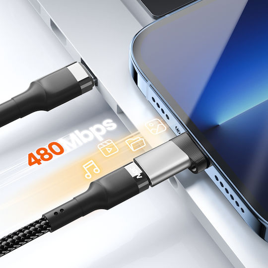 Linq Usb C Zu Lightning Adapter Schnelles Laden 30w Pd 480mbps Übertragung Silber