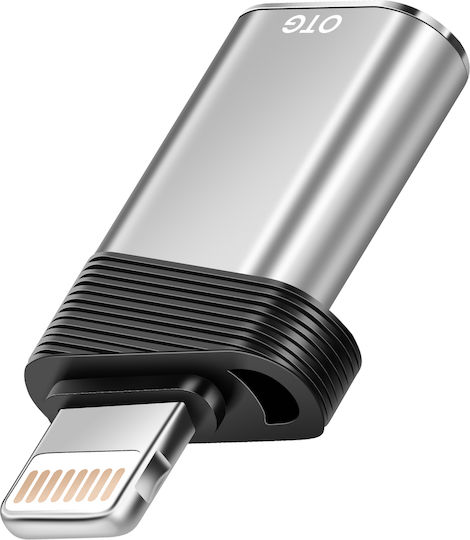 Linq Otg Адаптер Usb-c Към Lightning 480mbps Скорост Сребрист