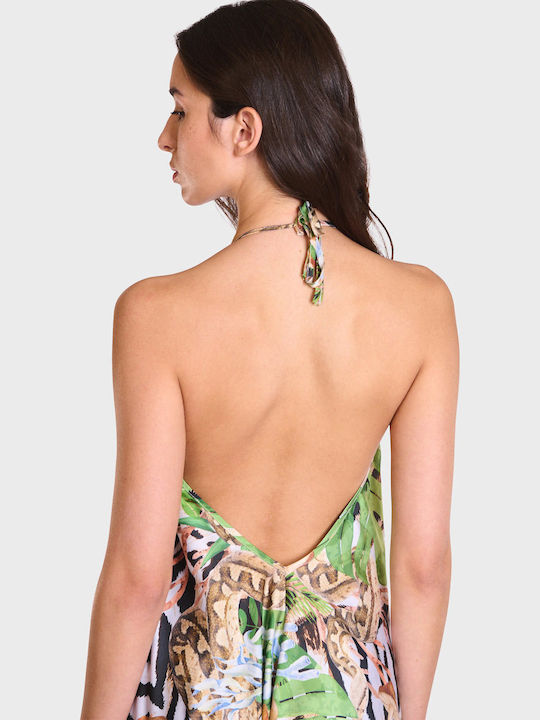 Καλοκαιρινό Midi Φόρεμα Leopard Print