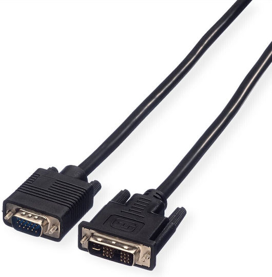 Roline DVI Cable M To VGA M Length 3m Black