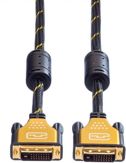 Roline Cable 11.04.5514 From Dvi-d 24+1 M To Dvi-d 24+1 M 5m Black