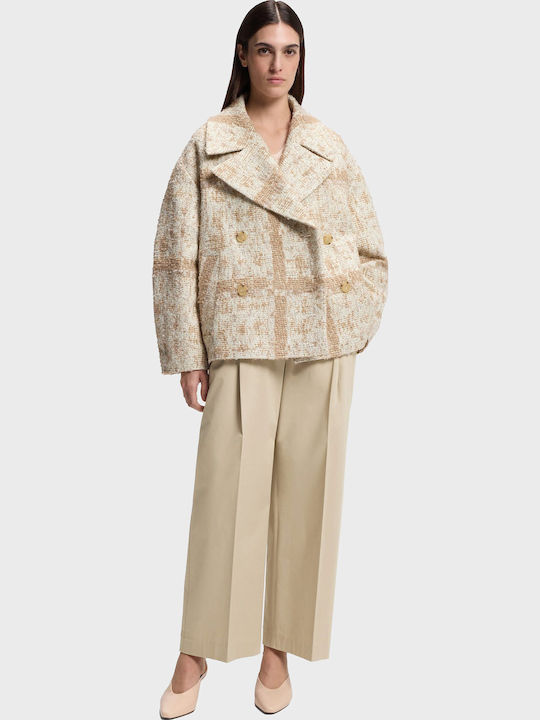 Women's Fabric Trousers Beige