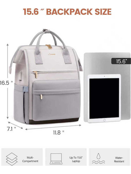 Lovevook Waterproof Backpack Backpack for 15.6" Laptop Beige MB2146