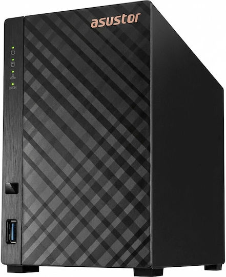 Asustor Drivestor 2 Gen2 NAS Tower με 2 θέσεις για HDD
