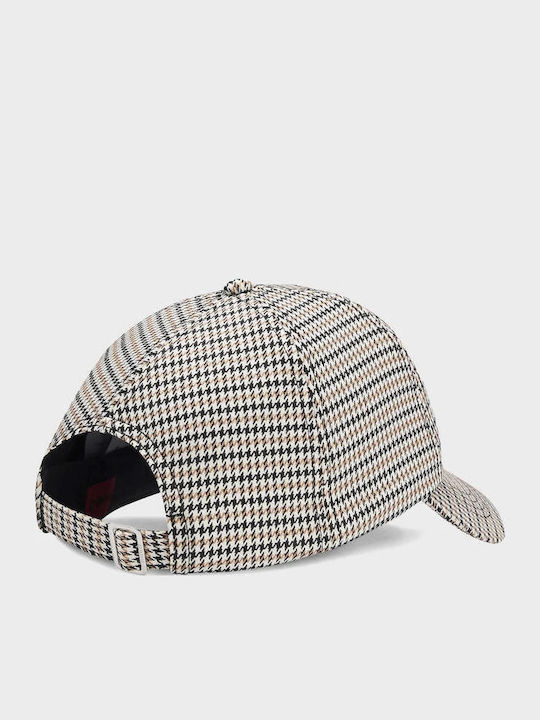 Hugo Houndstooth Cap Stacked Logo Ally-hs Beige Καπέλα Female Beige 50555788-971