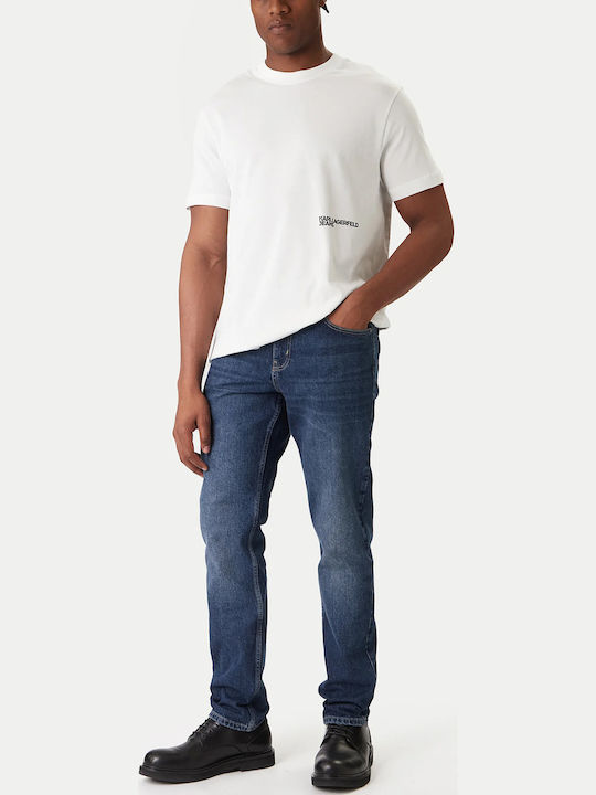 T-shirt Λευκό-μαύρο-μπλε