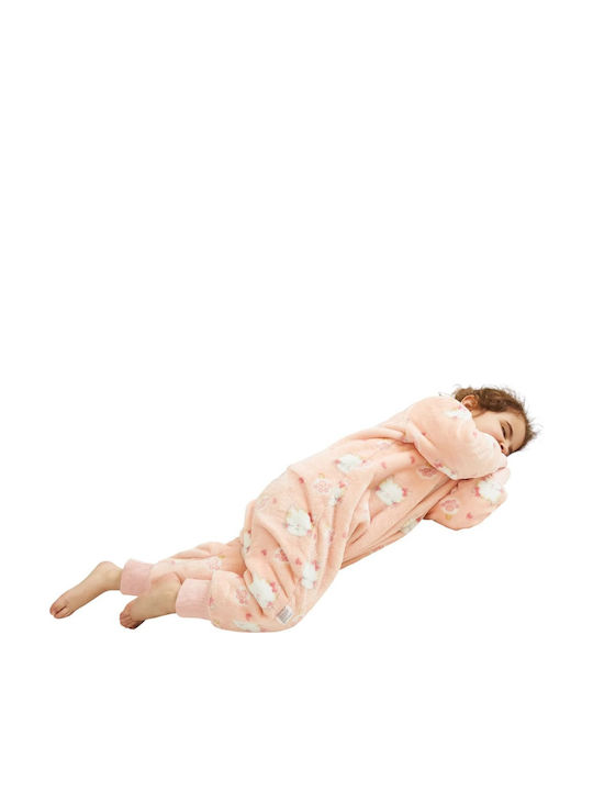 Queen Mother Winter Sleeping Bag with Feet Light Pink