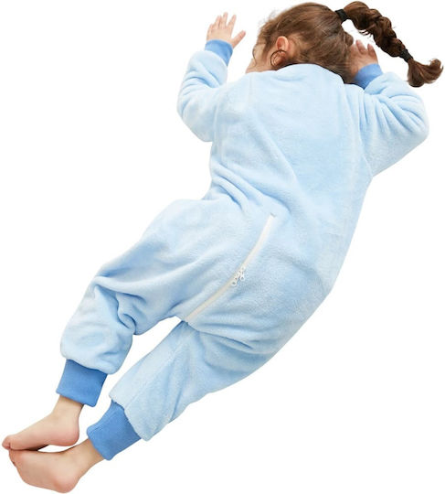 Queen Mother Winter Sleeping Bag with Feet Light Blue