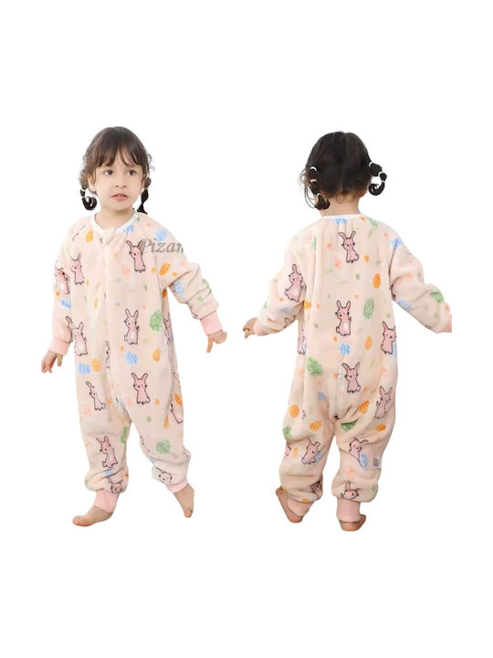 Queen Mother Winter Baby Sleeping Bag with Legs Rabbit Salmon