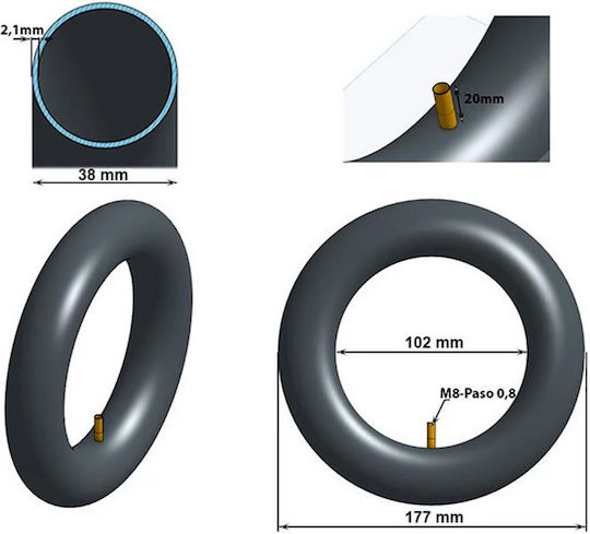 Fahrradschlauch Ewheel 200x50