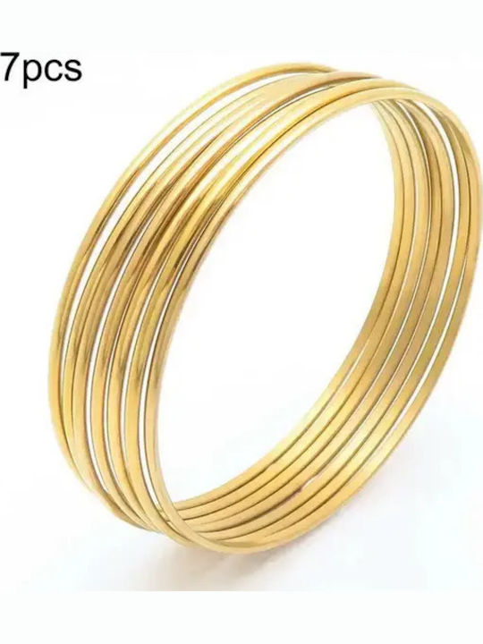 Damentasche Armbänder mit Plan Mutti aus Stahl Vergoldet 6.5cm