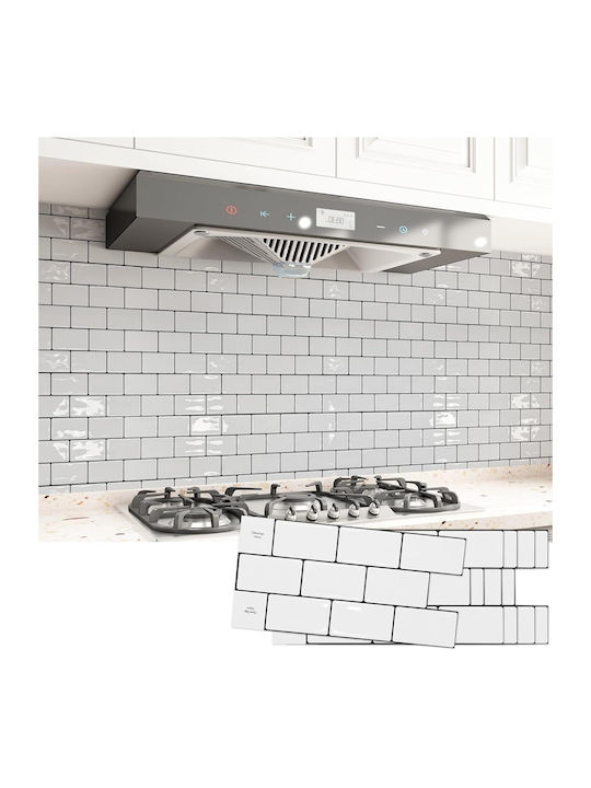 Self-adhesive Wall Tiles Panels 20 Pieces 30x15 Cm 0.9 M² White Bricks