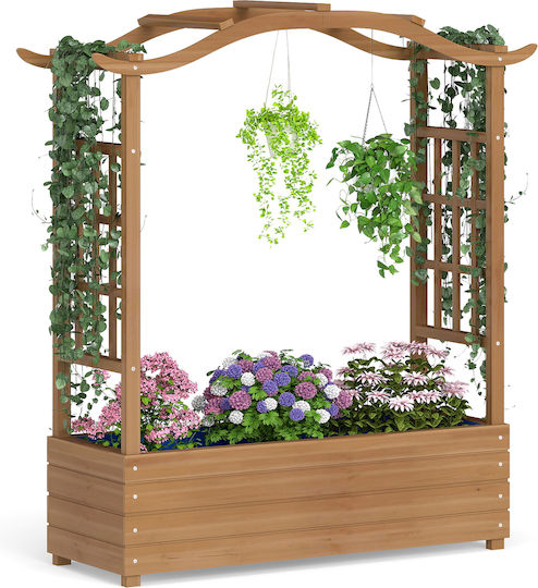 Costway Planter Box Wooden Brown