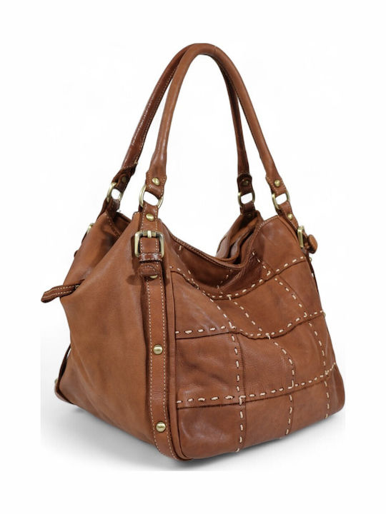 Leder Damenhandtasche Schulter / Handtasche Tabac Braun